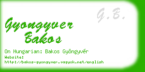 gyongyver bakos business card